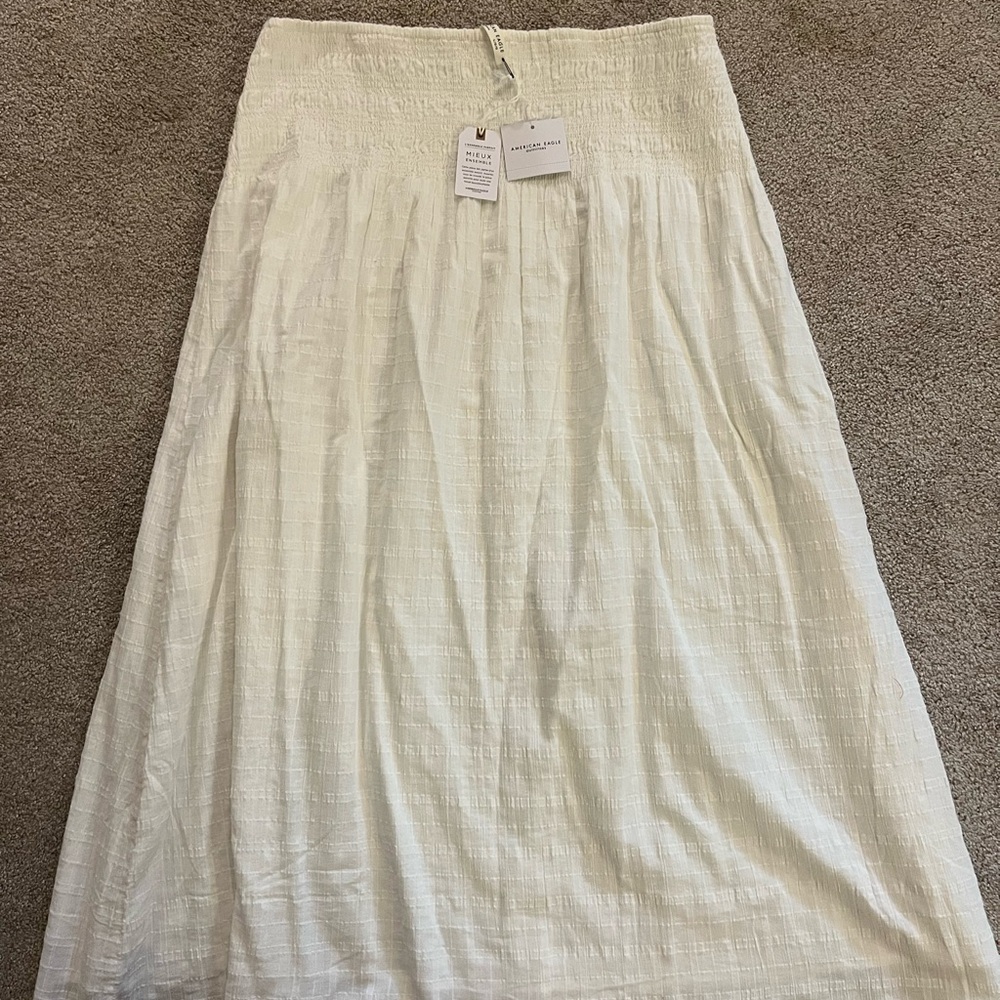 American Eagle Outfitters Cream Maxi Skirt